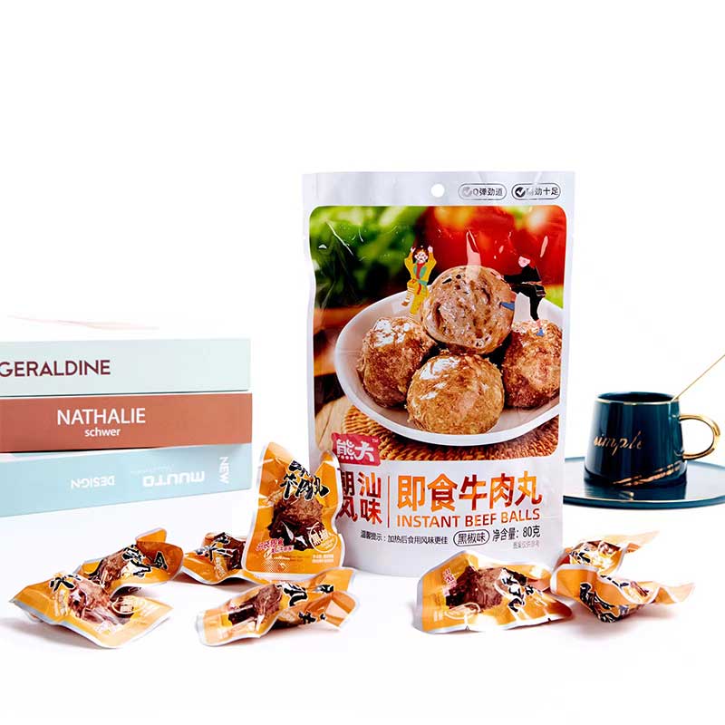 80g黑椒味即食牛肉丸