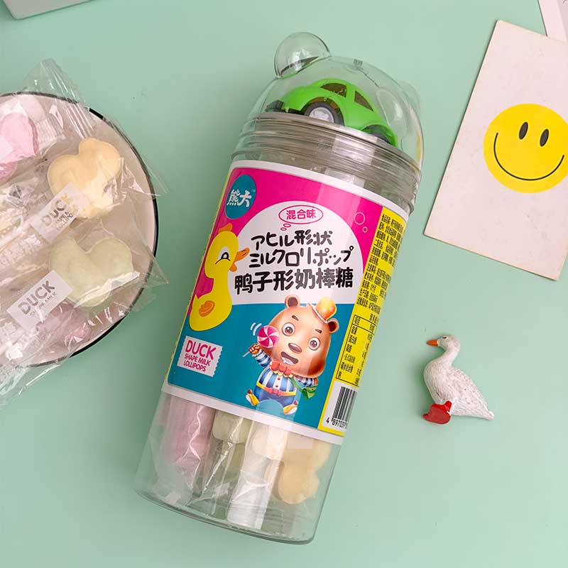 80g混合味鸭子形奶棒糖