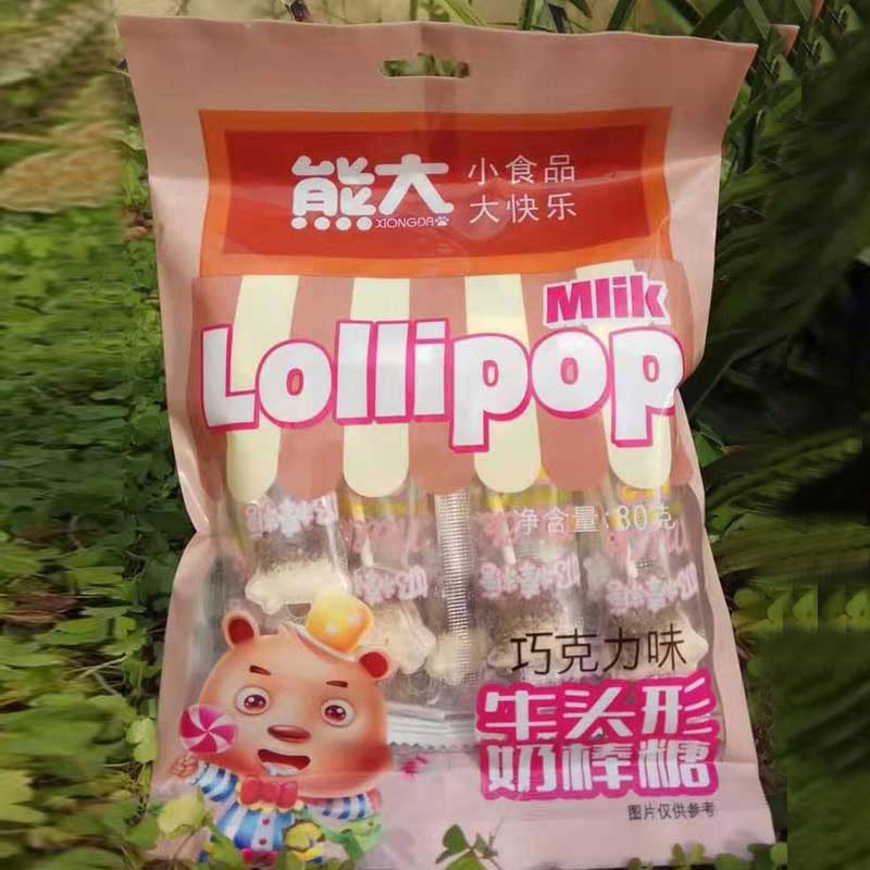 80g巧克力味牛头形奶棒糖