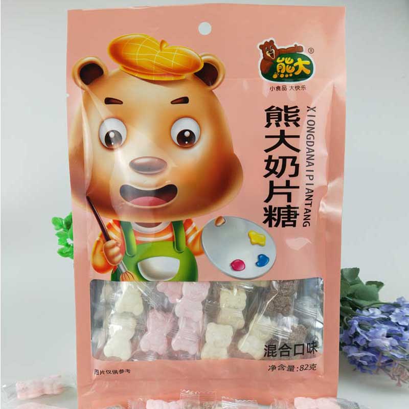 82g混合口味熊形奶片糖