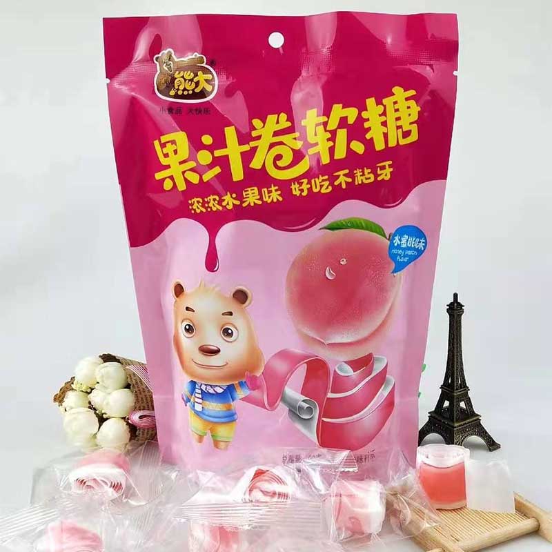 90g水蜜桃味果汁卷软糖