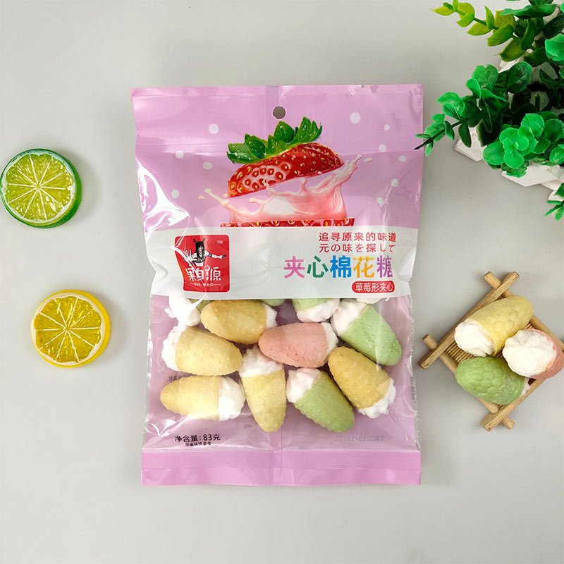 83g草莓形夹心棉花糖