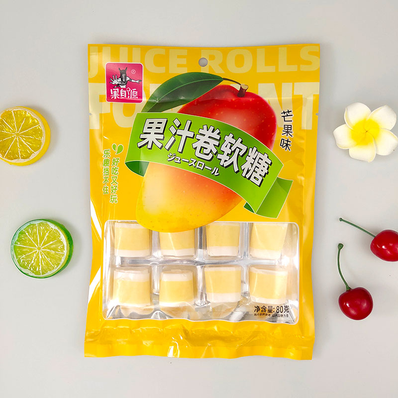 80g芒果味果汁卷软糖