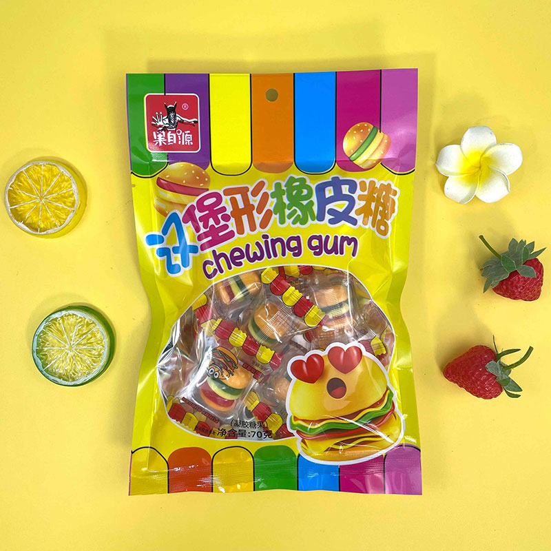 70g汉堡形橡皮糖