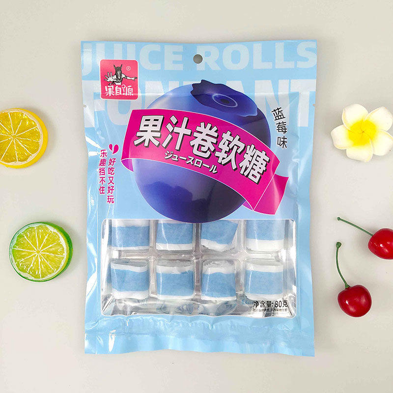 80g蓝莓味果汁卷软糖