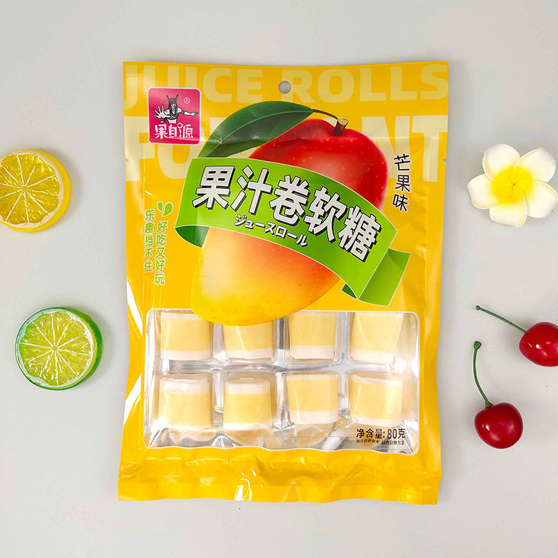 80g芒果味果汁卷软糖