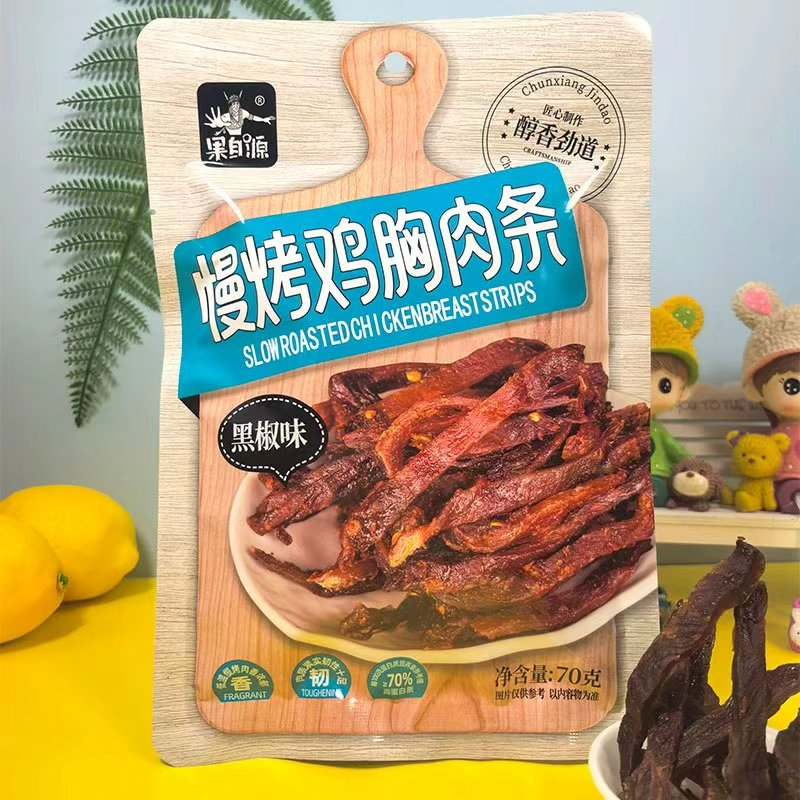 70g黑椒味慢烤鸡胸肉条
